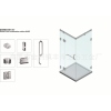 专业生产 厂家直销 优质简易淋浴房组合方案B1007 不锈钢浴室配套